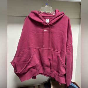 Nike Women's Fuchsia Hoodie Sweater